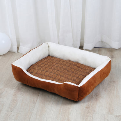 Cozy Teddy Plush Dog Bed