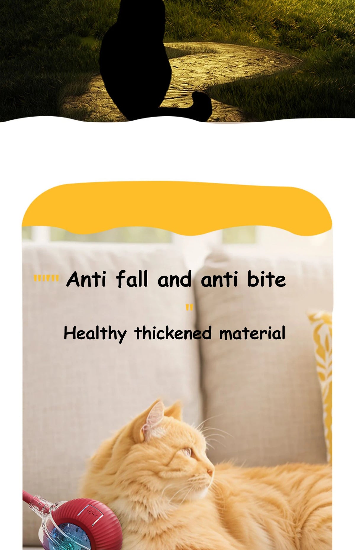 Smart Rolling Ball Cat Toy – Rechargeable Automatic Interactive Toy with Faux Tail